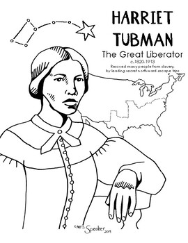 Preview of Harriet Tubman North Star Coloring Page