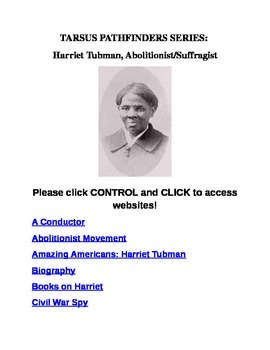 Preview of Harriet Tubman: Pathfinders