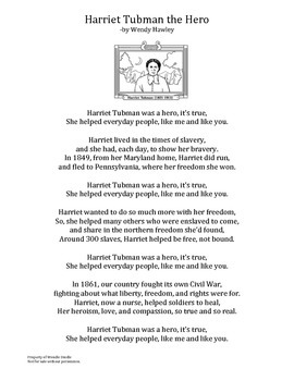 Preview of Harriet Tubman Poem