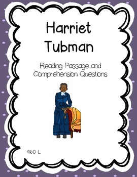 Preview of Harriet Tubman Reading Comprehension - Black, Women's History Month