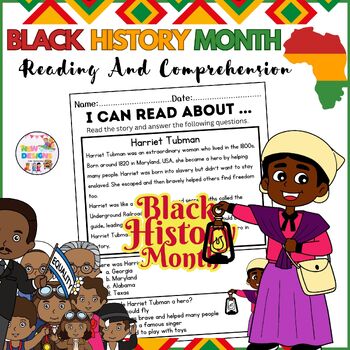 Preview of Harriet Tubman / Reading and Comprehension / Black History Month