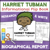 Harriet Tubman Report Writing Flip Book BIOGRAPHY TEMPLATE