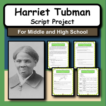 Preview of Harriet Tubman Research Activity and Script Project for Middle or High School