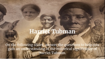 Preview of Harriet Tubman Slides with Questions and Links