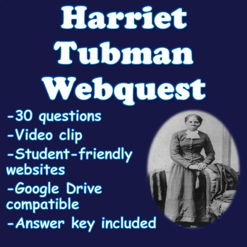 Preview of Harriet Tubman Webquest