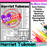 Harriet Tubman: Word Search Activity: Perfect for Black Hi