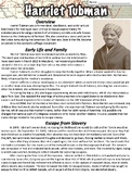 Harriet Tubman Worksheet