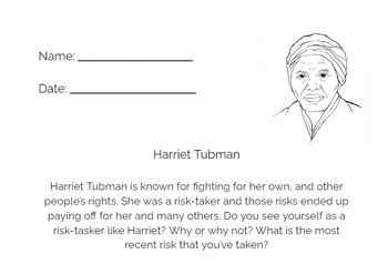 Preview of Harriet Tubman Worksheet
