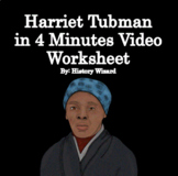 Harriet Tubman in Four Minutes Video Worksheet