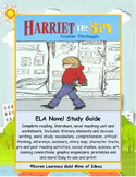 Harriet the Spy by Louise Fitzhugh ELA Novel Reading Study Guide