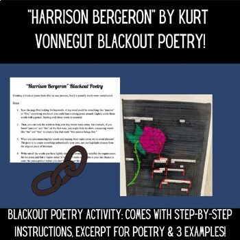 Preview of Harrison Bergeron Blackout Poetry - Author's Purpose and Theme