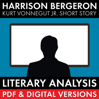 Preview of Harrison Bergeron, Literary Analysis + Video, Kurt Vonnegut, PDF & Google Drive