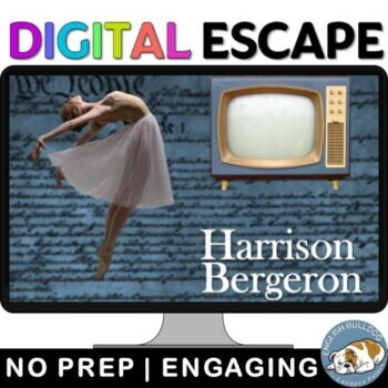 Preview of Harrison Bergeron by Kurt Vonnegut Digital Escape Room Review Game Activity