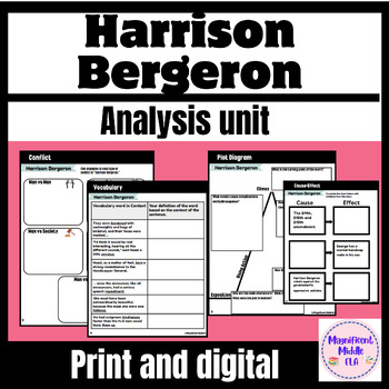 Preview of Harrison Bergeron by Kurt Vonnegut,  Full short story comprehension unit