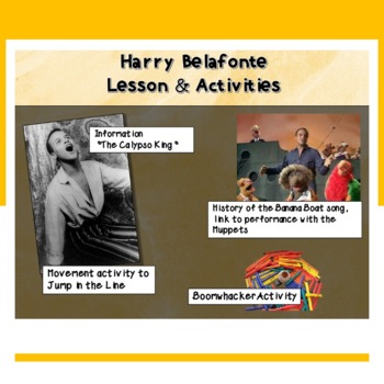 Preview of Harry Belafonte: Music Activities- Black History Month