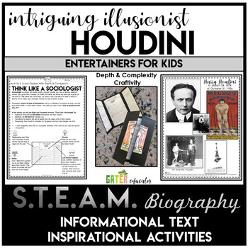 Preview of Harry Houdini Biography | Close Reading Passage | Depth and Complexity Activity