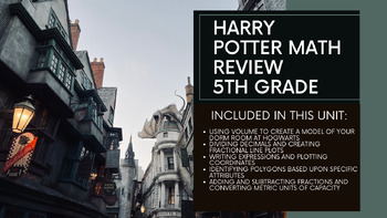 Preview of Accio Math Mastery! 5th Grade Review with a Harry Potter Twist (TPT®) 5 LESSONS