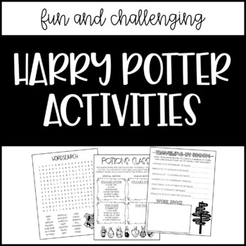 Harry Potter Activity Pack by Sarah's Smart Cookies | TpT