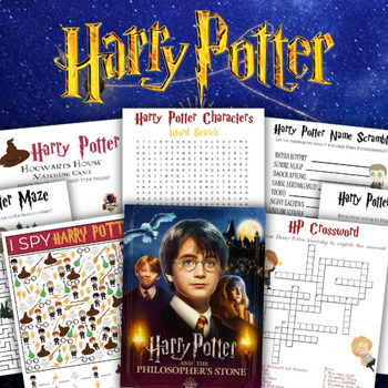 Preview of Harry Potter Activity Worksheets & Puzzles for Kids