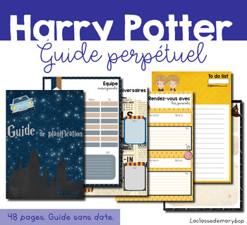 Preview of Harry Potter - Agenda perpétuel - Teacher planner