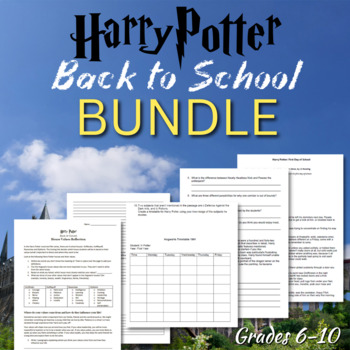 Preview of Harry Potter Back to School BUNDLE