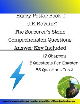 Preview of Harry Potter-Book Bundle 1-4 with FREE Cursed Child Comprehension- ANSWER KEY