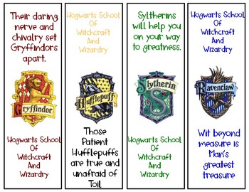 harry potter bookmarks by frugal in fifth teachers pay