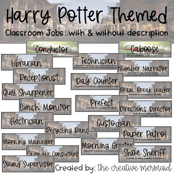 Harry Potter Classroom Jobs by The Creative Mermaid | TpT