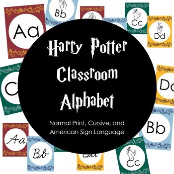 Preview of Magical Wizarding Potter - Classroom Alphabet - Classroom Decor