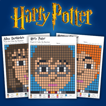 Preview of Harry Potter Color By Number Printables