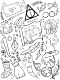 harry potter coloring sheets teaching resources tpt