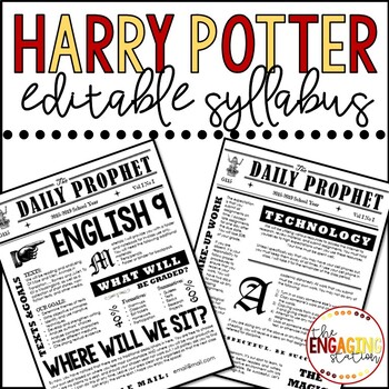 Harry Potter Daily Prophet Syllabus Template By The Engaging Station