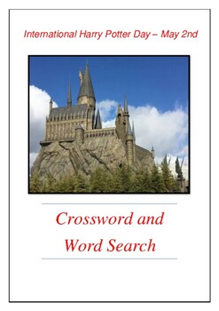 Preview of Harry Potter Day May 2nd Crossword Puzzle Word Search Bell Ringer