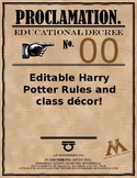 Harry Potter Decor and Rules