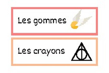 Preview of Harry Potter French Classroom Labels