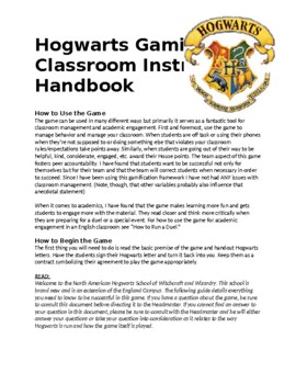 Preview of Harry Potter Gamification Framework for an English Class (Instructor Handbook)