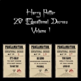 Harry Potter Growth Mindset Educational Decree Posters Volume One