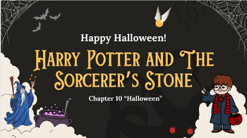 Preview of Harry Potter HALLOWEEN Read Aloud & Imagery SLIDES & LESSON PLAN **EDITABLE**