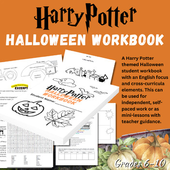 Preview of Harry Potter Halloween Workbook (53 pages! Cross-curricula elements)