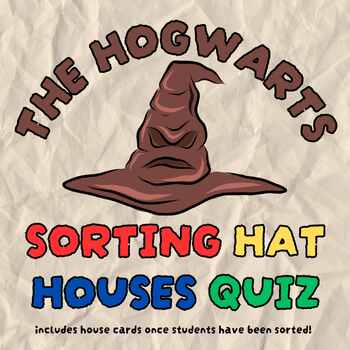 Preview of Harry Potter Hogwarts House Sorting Quiz