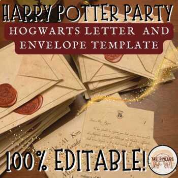 Harry Potter Letter Invitation 5x7inches – Print Party