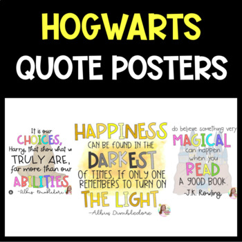 Harry Potter Inspirational Quotes Posters by Over the Mooney Teacher