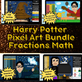 Harry Potter Inspired Fraction Math Pixel Art Bundle