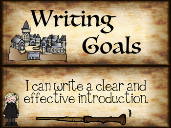 Preview of Harry Potter Inspired Writing Goals