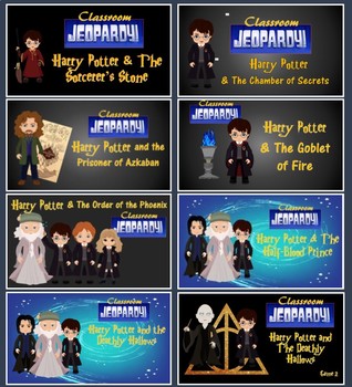 Preview of Harry Potter Jeopardy Bundle. All 7 Books. Money Saver