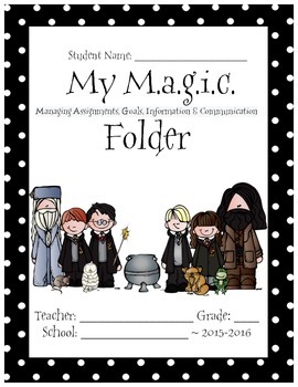 Preview of Magic School Home Communication Cover Page Harry Potter