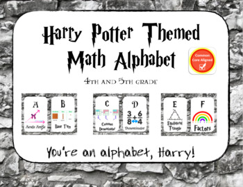 Preview of Harry Potter Math Alphabet
