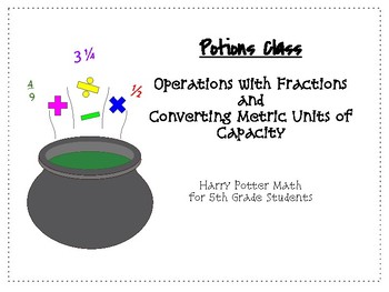 Preview of Harry Potter Math Potions
