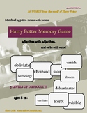 Harry Potter Memory Matching Game:  Nouns, Adjectives, and Verbs