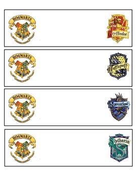 Harry Potter Nametags By Allie Dorsey Teachers Pay Teachers